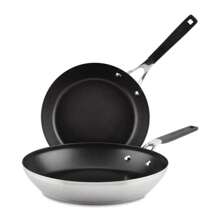 kitchenaid Stainless Steel 2 Piece Nonstick Induction Frying Pan Set - Silver - View 1