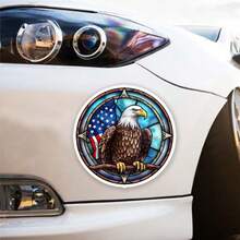2Pcs/Set Flag Of The United States Eagle Logo Car Decal Vinyl Reflective Decal Sticker For Automobile Motorcycle Windows Trucks Bumper Decor - Multicolor - View 6
