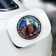 2Pcs/Set Flag Of The United States Eagle Logo Car Decal Vinyl Reflective Decal Sticker For Automobile Motorcycle Windows Trucks Bumper Decor - Multicolor - View 5