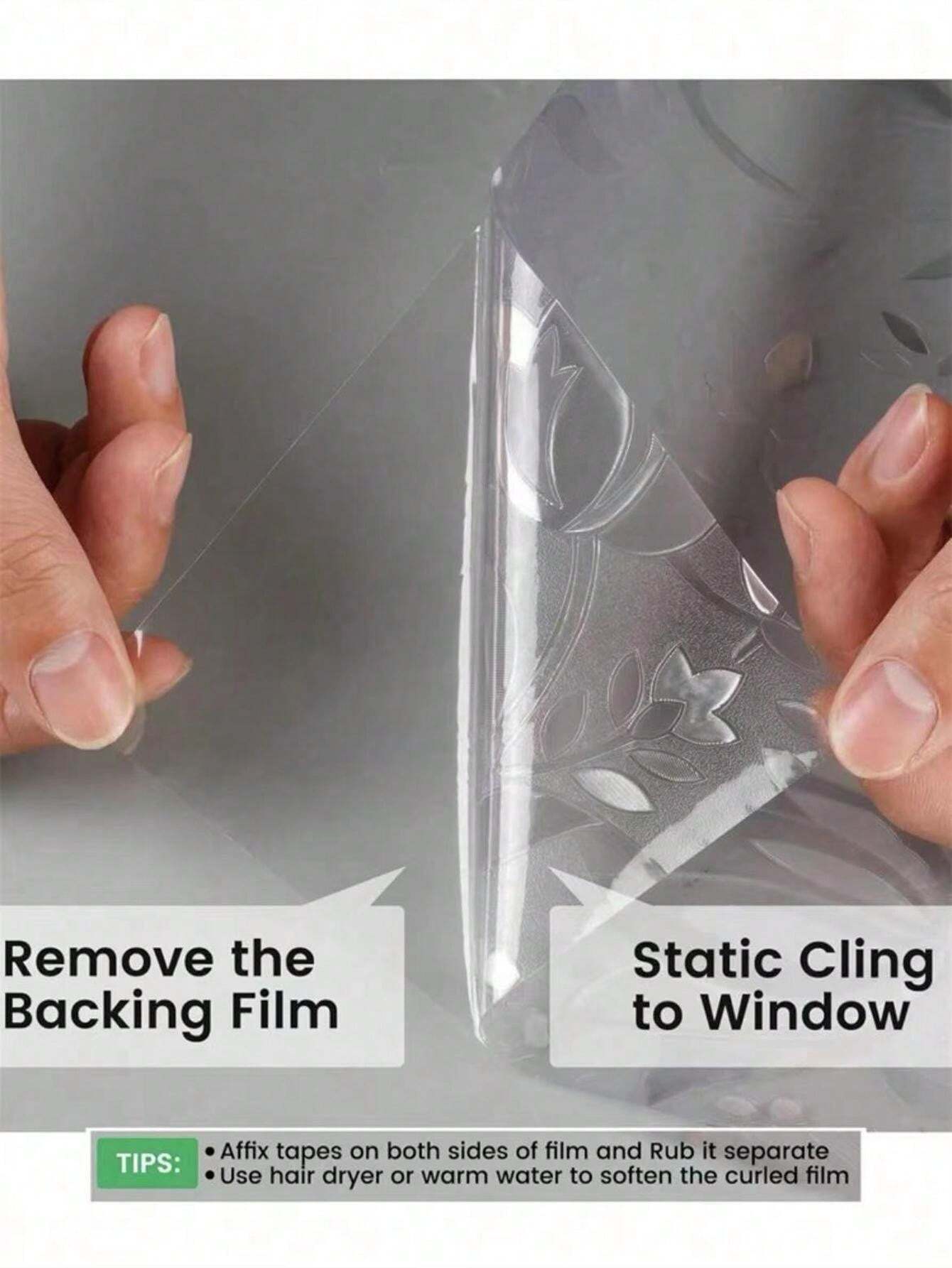 1roll Window Privacy Film, Decorative Stained Glass Window Film, Heat