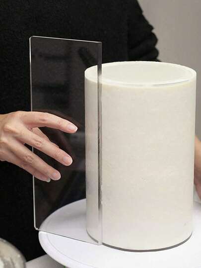 1/2/3 piezas Raspador de pastel de acrílico transparente, espátula alisadora de pastel, herramienta de horneado para la cocina