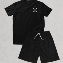 Men T-Shirt Co-Ords - màu đen - Xem 1