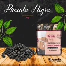 Kit 4 Gel Redutor De Medidas Pimenta Negra 200g - Combate Estrias e Celulite - Multicolorido - Visão 2