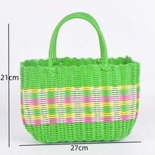 1入組編織蔬菜、沐浴、購物、收納及採收籃，可攜式 - 彩色 - 查看 10