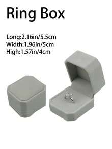 4pcs Exquisite Luxury Gray Jewelry Packaging Gift Box, Gray Velvet Octagonal Jewelry Box, Suitable For Storage And Display Of Rings, Pendants, Bracelets, Necklaces And Other Jewelry - Flannel Jewelry Gift Box - View 3