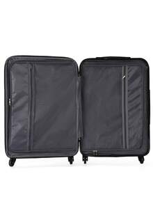 20/24/28 英寸条纹时尚拉杆箱，模型行李手提行李旅行旅行学校假期蜜月旅行出国留学旅行配件送礼的理想选择耐用适合男女男孩女孩学生情侣返校用品大学旅行行李箱 - 黑色 - 查看 7