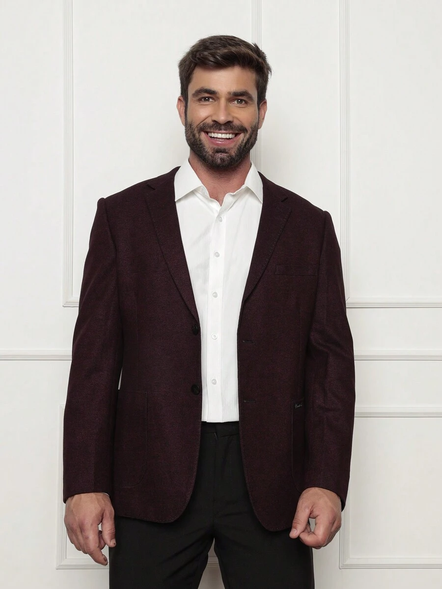 Men Blazers - Màu Đỏ Sâu - Xem 1