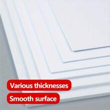 5 Sheets Black And White ABS Plastic Sheet 7.87 Inch X 11.81 Inch Rectangular Plastic Sheet Acrylic Panel, For Handicraft Sign Photography Painting 1mm/3mm/5mm Thick Flexible High Strength Plastic Sheet, ABS Plastic Sheet - Black - View 3