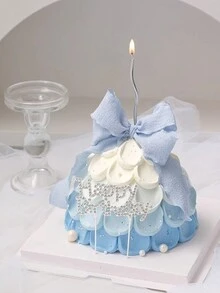 A Beautiful Wishing Tree-Shaped Cake Decorated With Rhinestone Happy Birthday Plug-In Fairy Birthday Bow Ribbon Dress Cake Decorating Cake Topper Cake Decorations Cake Decor Cake Decorating Tools - Multicolor - View 1