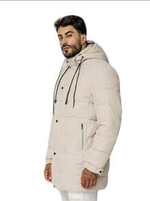 Men Winter Coats - Beige - View 1