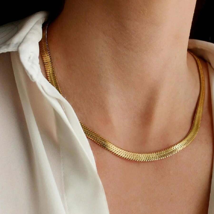 Women Chokers - Gold - View 1
