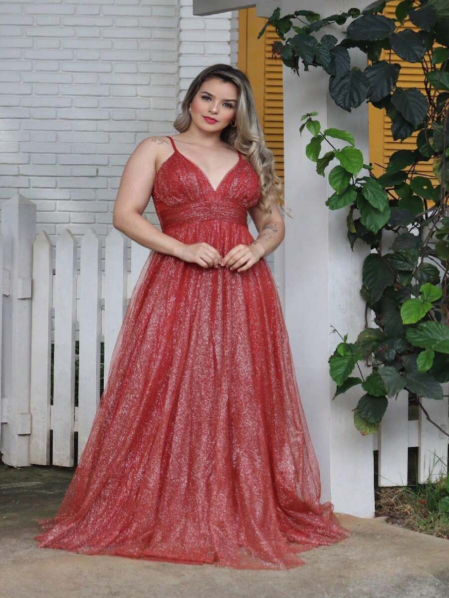 Bridesmaid Dresses - 亮橙色 - 查看 1