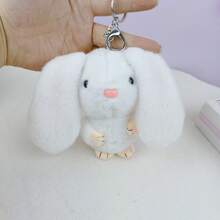 1pc 13cm Cute Big-Eared Rabbit Keychain Pendant Doll Plush Doll - Multicolor - View 12