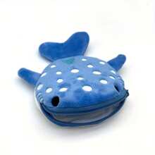 Cute Little Whale Coin Purse Plush Zipper Coin Purse Key Earphone Bag Plush Shark Coin Purse Ideal For Gifts,Whale Tail,Shark Puppet,Shark,Whale Shark,Whale,Red Panda,Shark Plushy,Coin Purse,Plushie Shark,Capybara,Palm Pals