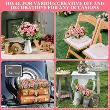 1PC/3PCS Artificial Flowers Tea Roses Silk Bouquets Fake Plants For Spring Autumn Decorations,Wedding Vase For Home, Dining Room,Bathroom,Kitchen, Bedroom Decorations, Mother's Day,Festival Birthday Party Accessories, Outdoor Garden Decorations Home Decor Christmas Decorations Christmas