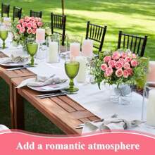 1PC/3PCS Artificial Flowers Tea Roses Silk Bouquets Fake Plants For Spring Autumn Decorations,Wedding Vase For Home, Dining Room,Bathroom,Kitchen, Bedroom Decorations, Mother's Day,Festival Birthday Party Accessories, Outdoor Garden Decorations Home Decor Christmas Decorations Christmas