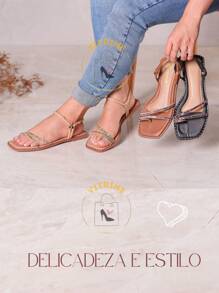 Women Flat Sandals - 駝色 - 查看 4