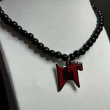 Collar CT Perlas Negro - Blanco - Ver 3