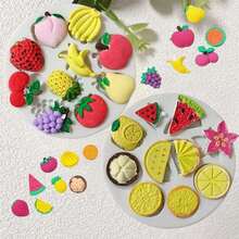 1 pezzo Stampo in silicone per dipartimento frutta, con pomodoro, fragola, uva, banana, pesca, per candele, saponi, resine, argilla morbida, decorazioni a goccia, strumenti decorativi per lavoretti manuali