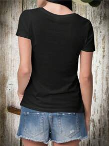 Women T-Shirts - Black - View 2