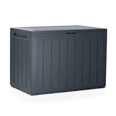  Gartenaufbewahrungsbox 190 L Prosperplast Boardebox aus Kunststoff in Anthrazit 78 x 43,3 x 55 cm