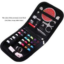 1 套便携式缝纫用品套件、户外服装修补工具、帐篷修补配件 - 黑色 - 查看 2