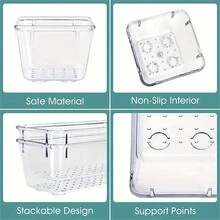 25入組透明塑料抽屜整理組，4種尺寸的桌面抽屜分隔器和儲物箱，可用於化妝品、珠寶、小配件等廚房、臥室、浴室、辦公室等 - 透明 - 查看 5