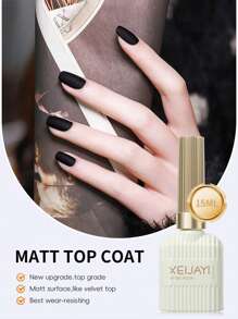 XEIJAYI 1Pc Red Long-Lasting Gel Matte Top Coat Shine Finish And Soak Off Led Nail Lamp Perfect For Christmas Nail Art Design Manicure Diy Salon Women Gift - Clear - View 4