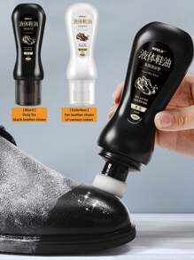 1 pièce Liquide cirage à chaussures  premium noir, Conditionneur , Agent de nettoyage de haute qualité Brosse à chaussures Entretien, Convient pour l'événement de l'Aïd al-Adha
