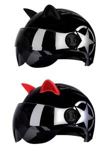 2pcs Universal Motorcycle Electric Car Driving Styling Cute Cat Ears Stickers Decor Helmet Accessories Helmet Cat Ears Decoration - one-size - View 2