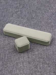 4pcs Exquisite Luxury Gray Jewelry Packaging Gift Box, Gray Velvet Octagonal Jewelry Box, Suitable For Storage And Display Of Rings, Pendants, Bracelets, Necklaces And Other Jewelry - Flannel Jewelry Gift Box - View 2