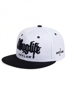 1pc Fashion Baseball Cap With "Thuglife" Embroidery, Adjustable Snapback Hip Hop Hat For Adults Outdoor Casual Sun Protection - Shape - View 26