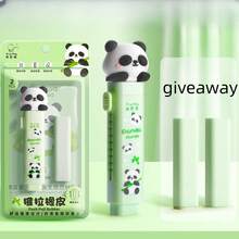 Nhiều/Bộ Bộ tẩy hoạt hình dạng đẩy dễ thương dành cho học sinh, văn phòng phẩm học tập không dấu vết - Nhiều màu - Xem 7