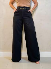 Women Pants - 黑色 - 查看 1
