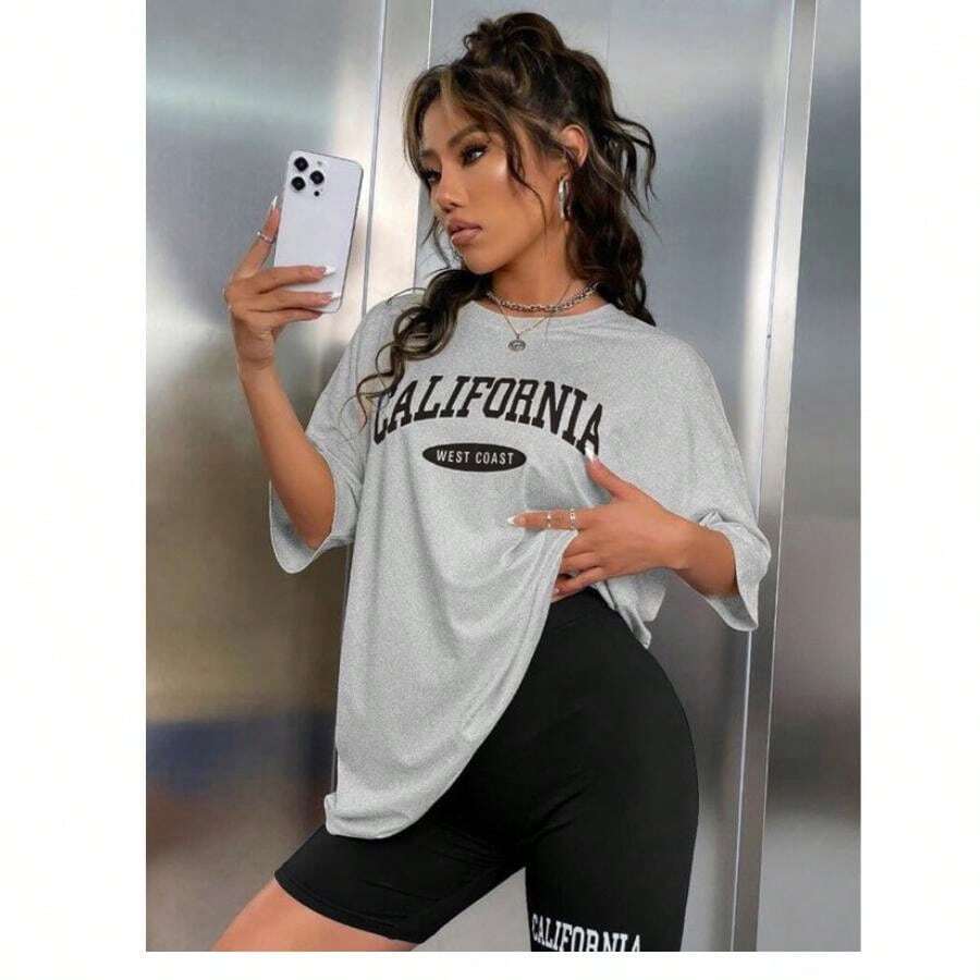 Women T-Shirts - 灰色 - 查看 1