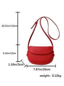 Mùa Hè 2024 Hàn Quốc Mới Retro Đỏ Yên Ngựa Túi Đeo Ngang Túi Nhỏ Nữ Đa Năng Đơn Giản Túi Điện Thoại - Đỏ - Xem 10