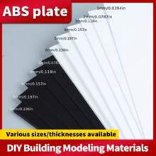 5 Sheets Black And White ABS Plastic Sheet 7.87 Inch X 11.81 Inch Rectangular Plastic Sheet Acrylic Panel, For Handicraft Sign Photography Painting 1mm/3mm/5mm Thick Flexible High Strength Plastic Sheet, ABS Plastic Sheet - Black - View 2