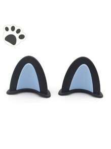 2pcs Universal Motorcycle Electric Car Driving Styling Cute Cat Ears Stickers Decor Helmet Accessories Helmet Cat Ears Decoration - one-size - View 9