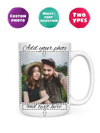 1個 パーソナライズされた写真入りコーヒーマグ、記念写真マグ、写真入りマグ、写真/テキスト入りマグ、カスタムフォトコーヒーマグ、誕生日ホリデーギフト、装飾的、ファッショナブル、高品質、スタイリッシュ、かわいい、カラフルなカスタム、パーソナライズ、ユニークな彼女、彼氏、父、家族、母、友人、ペット、息子、学生、娘、職場の人への理想的なギフト、自宅、オフィス、ホームリフレッシュ、祝祭カレンダー向け