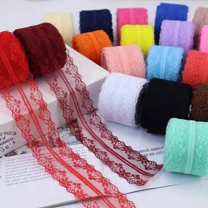 10 Thước/Cuộn Hoa Chất Liệu Gói Phối Băng Ren Nơ DIY Thủ Công Mỹ Nghệ Tặng Trang Trí Nhà Dệt May Nơ