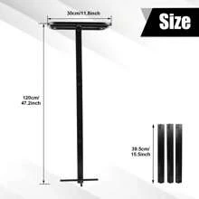 Premium Dragon Fruit Trellis - Durable Metal Trellis For Vertical Gardening And Climbing Plants - 12in X 12in X 50in - Black - View 2