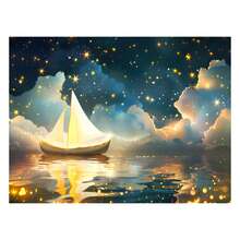 1入藍色星月契約生活無框門壁藝術裝飾，耐用鐵片畫，咖啡廳、地下室、車庫、俱樂部、商店、餐廳家用室內外裝飾 - 彩色 - 查看 6