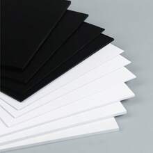5 Sheets Black And White ABS Plastic Sheet 7.87 Inch X 11.81 Inch Rectangular Plastic Sheet Acrylic Panel, For Handicraft Sign Photography Painting 1mm/3mm/5mm Thick Flexible High Strength Plastic Sheet, ABS Plastic Sheet - Black - View 1