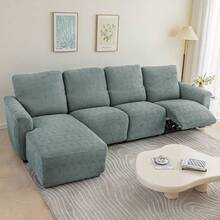 1pc Stretchable Fully Wrapped Chesterfield Sofa Cover, Universal For Electric Sofas - Zhuhuashi Style Home Decor Sofa Protector - Khaki - View 9