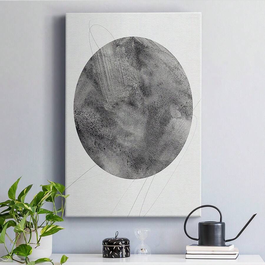 Graphite Moon II Premium Gallery Wrapped Canvas - Ready To Hang - 8X12INCH - View 1