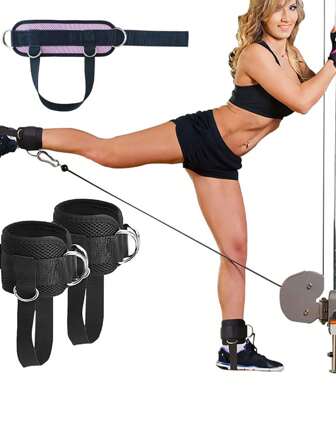 1pc Ankle Strap For Taekwondo Leg Strength Training, Sports Protective Gear With Resistance Band, Foot Ring, Foot Buckle, And Dumbbell Gym Accessories