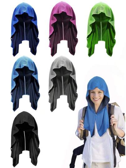 1PC Beach Essential Microfiber Cooling Towels For Sport & Sun Protection, Quick Drying, Absorbent Wrap For Neck & Face