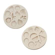 1 pezzo Stampo in silicone per dipartimento frutta, con pomodoro, fragola, uva, banana, pesca, per candele, saponi, resine, argilla morbida, decorazioni a goccia, strumenti decorativi per lavoretti manuali
