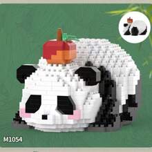 1 Set de Adorables Juguetes de Botella de Rompecabezas de Ensamblaje a Presión con Forma de Criatura de Mascota Panda, Diamante de Olla Caliente, Adecuado para Volver a la Escuela, Año Nuevo, Pascua, San Valentín, Cumpleaños, Regalos Festivos