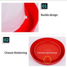 Portable Chicken Drinking Water Bottle Suitable For Chickens, Ducks, And Small Birds, Chick Water Dispenser, Hanging Poultry Water Container - Red and White - View 5